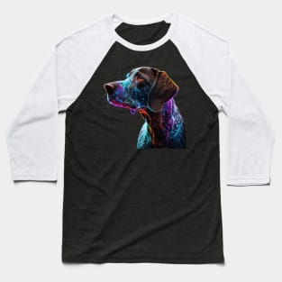 Neon German Shorthair Pointer Baseball T-Shirt